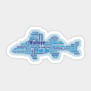 Fishing Ontario - Walleye Body with Canada Fishing Terms Sticker